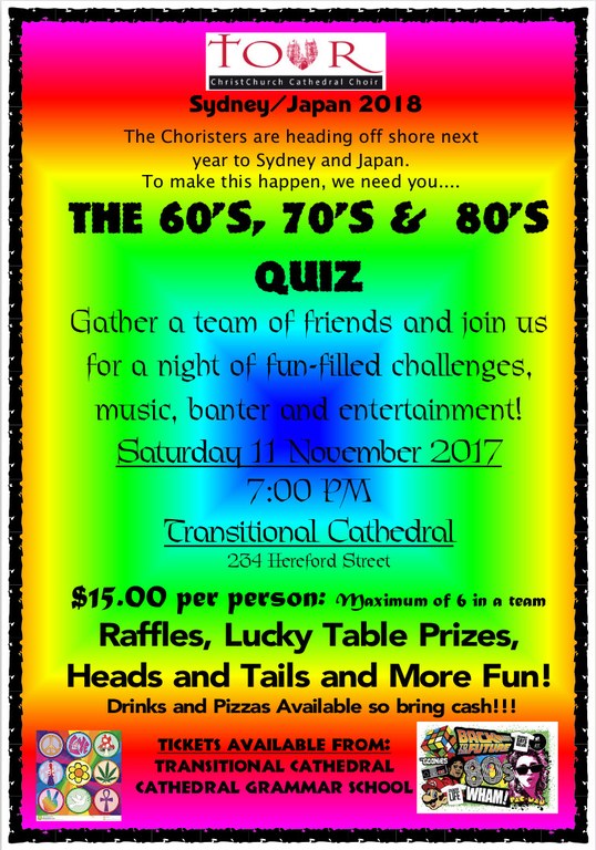 60's, 70's, 80's Quiz Poster Image