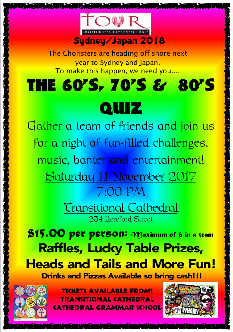 60's, 70's, 80's Quiz Poster Image